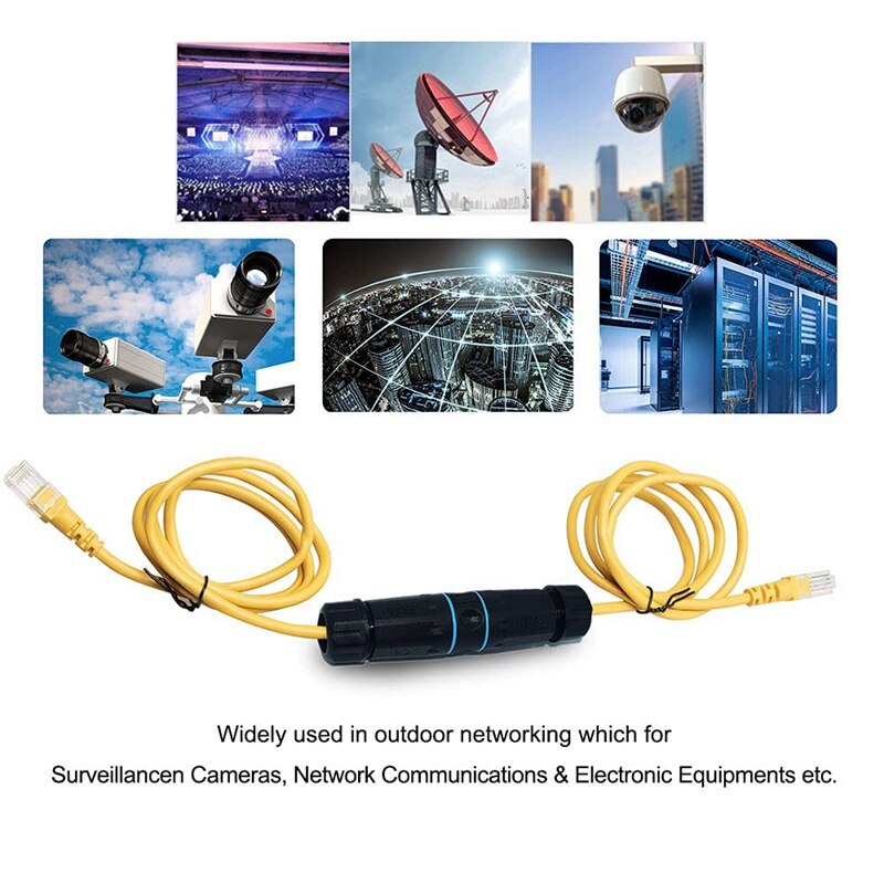 5 Pcs RJ45 Connectors IP68 Waterproof Shielded (STP) Cat6 Ethernet LAN Cable Connector