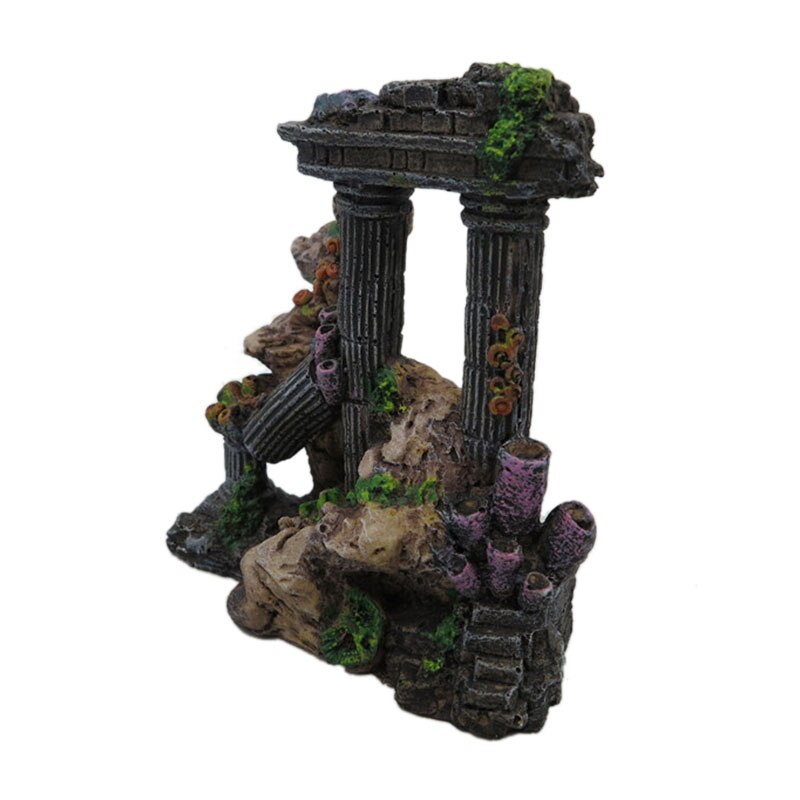 Simulatie Hars Roman Kolom Aquarium Decoraties Aquarium Rock Ruïnes Planten Decor Aquarium Decoratie Ornamenten