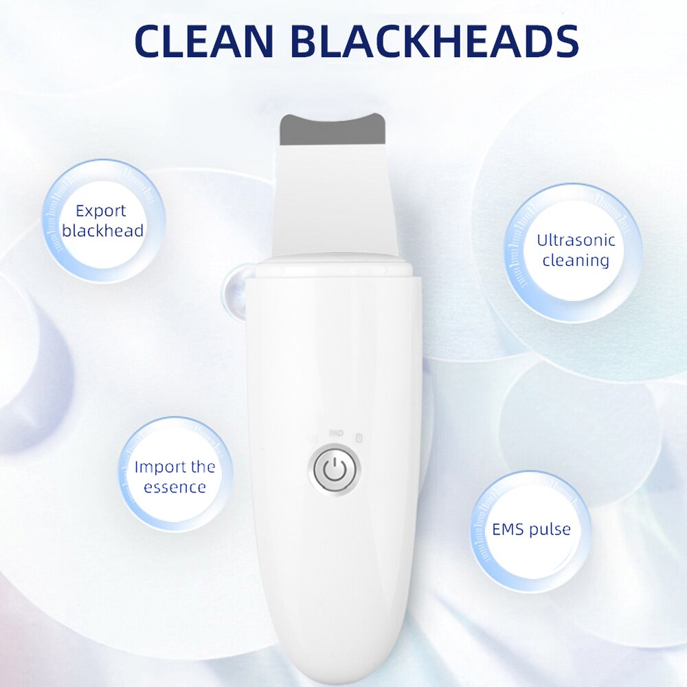Ultrasonic Atomization Peeling Machine Skin Scrubber Vibration Face Spatula Blackhead Remover Deep Face Cleaning Machine Peel
