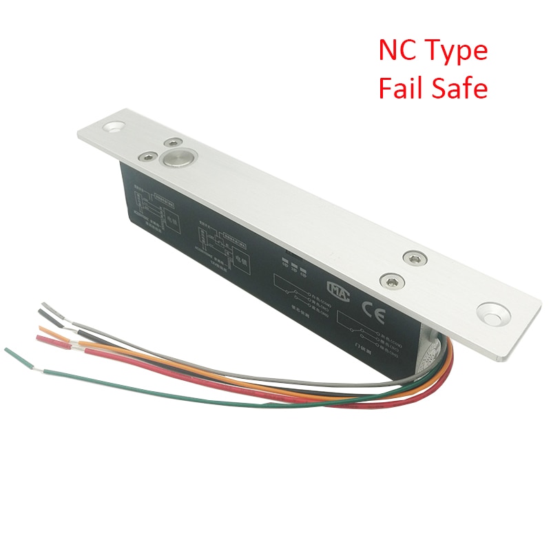 DC 12V NO NC Mortise Door Lock Fail Safe fail Secure Narrow Electric Bolt Lock