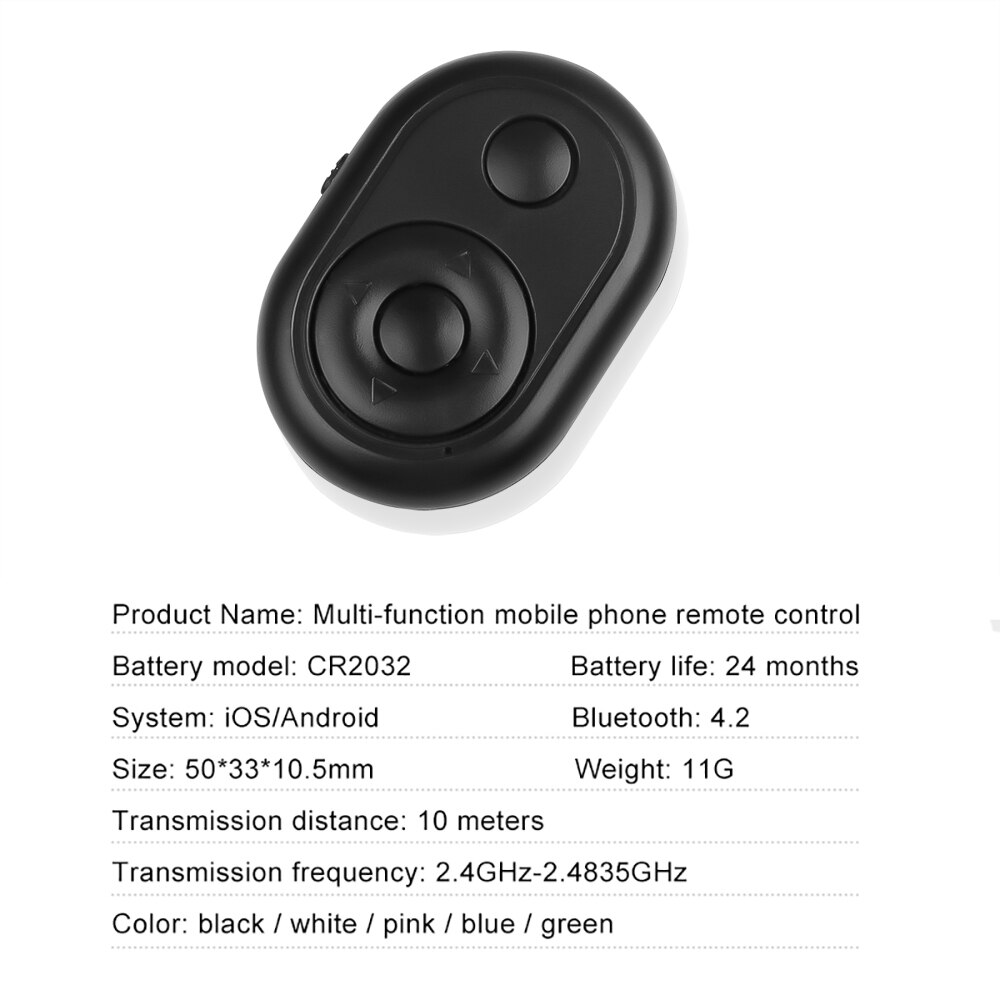 Drahtlose Bluetooth Telefon Auslöser Fernbedienung Kamera Auslöser Für Selfie Kamera Regler Geschmack Für IPhone Android
