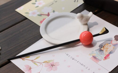 Biamoxer geisha Giapponese Oiran Copricapo Tornante Kanzashi kimono Palla Bastone Dei Capelli Accessorio