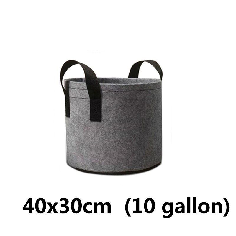 2 5 gallon plante vokseposer 7 gallon 10 gallon pot kartoffel træ blomster frugt haveredskaber have træ stof potter plante: Grå 10 gallon