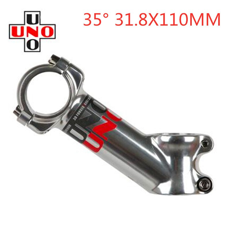 Uno mtb mountainbike racercykel frempind 28.6mm gaffel 25.4/31.8mm 35 grader 70/90/100/110mm cykel frempind sort og sølv: 31 8-110mm sølv