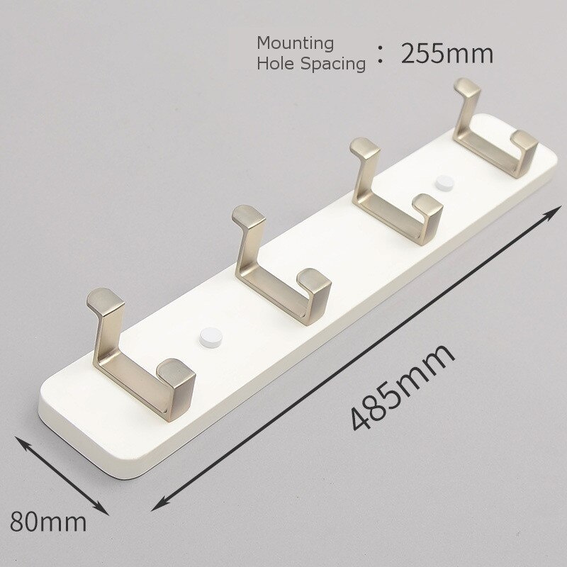 3/4/5 kroge krog væg frakke rack soveværelse møbler tøj bøjle kroge stue skab træ hat rack rack bøjle: Hvid / 5 kroge