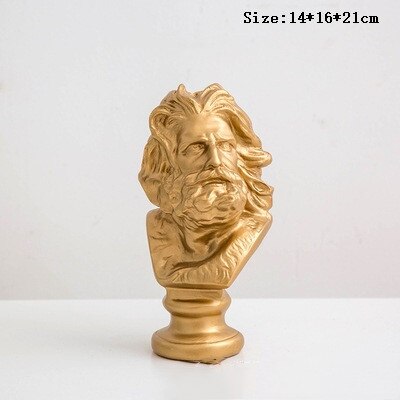 Nordisk venus staty skulpturer blomkruka david figur gipsväxt torkade blommor kruka hantverk skissa vardagsrum dekoration: Marseille (guld)