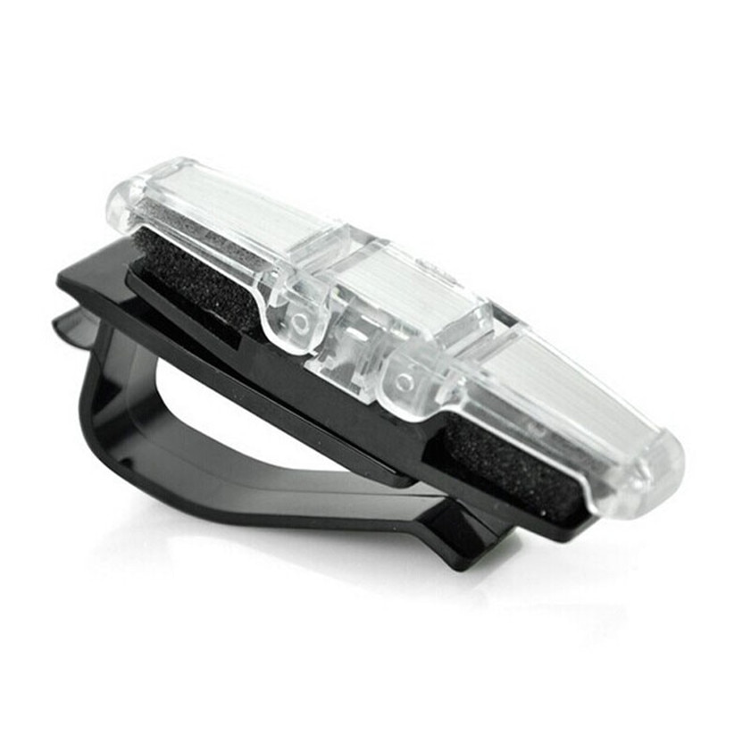 Auto-styling Auto Zonneklep Clip Houder Voor Dual Zonnebril Lenzenvloeistof Leesbril