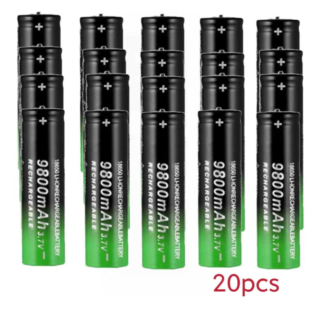Originalt 18650 batteri 3.7v 9800 mah 18650 li- ion batteri oppladbart batteri til lommelykt: Annen