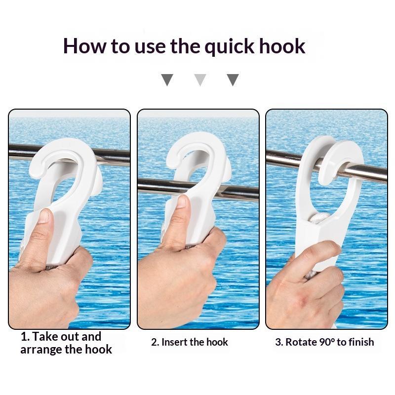 25MM Boat Rail Fenders Hanger Anti-Collision Quick Adjustable Mudguard Hook for Marine Sailing Yacht