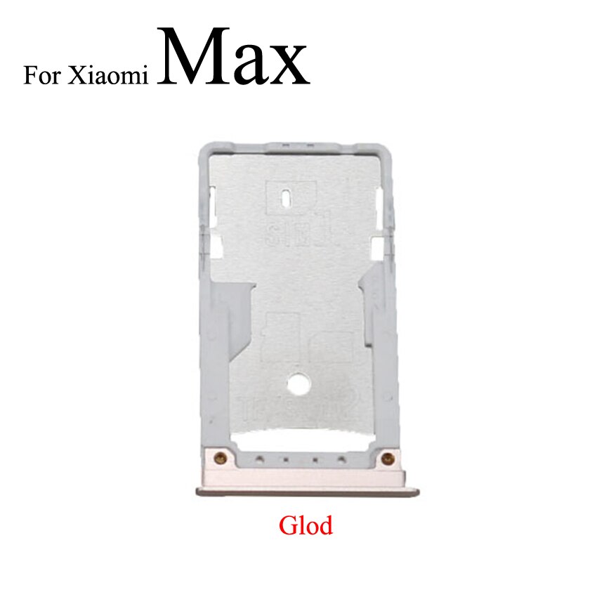 YuXi SIM Card Tray Socket Slot Holder Adapter Spare Parts For Xiaomi Mi Max 2 3 Mix 2S SIM & SIM / TF Card Tray Adapter: Max Glod