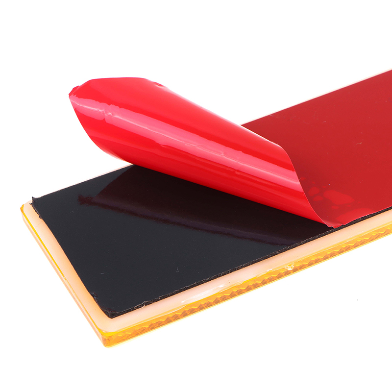 2 Pcs Rood/Wit/Oranje Vrachtwagen Motorfiets Lijm Rechthoek Plastic Reflector Reflecterende Waarschuwing Plaat Stickers Veiligheid Teken