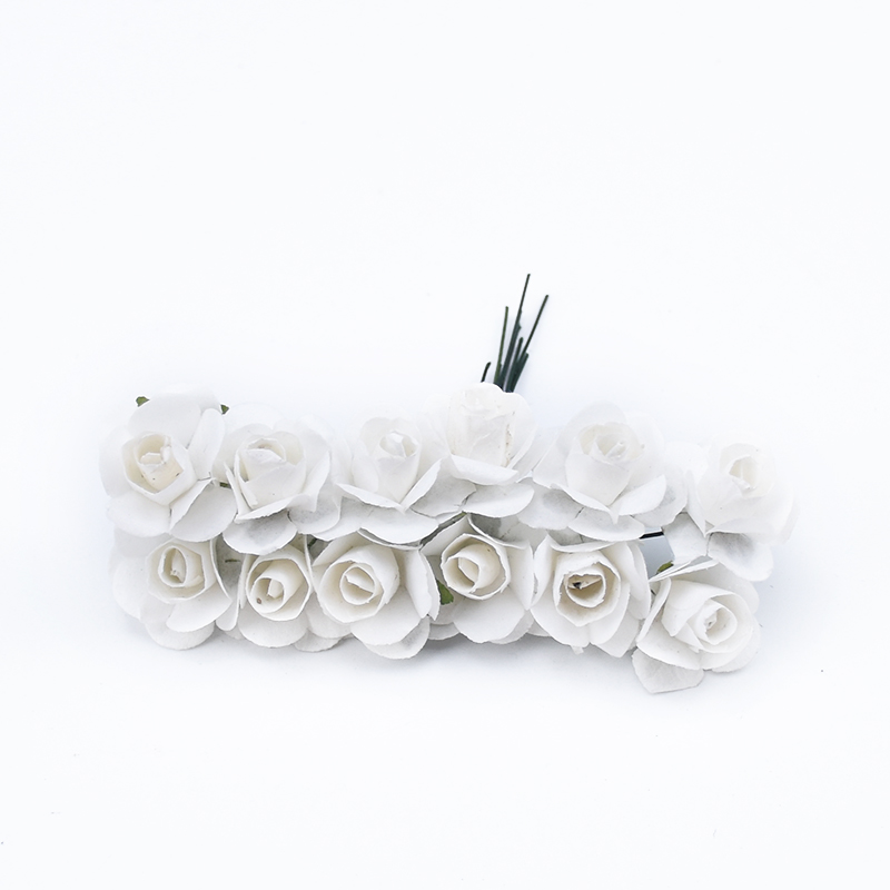 12 stuks Decoratieve bloemen kransen scrapbooking Papieren bloemen kerst decoraties voor thuis diy box kunstbloemen: 3