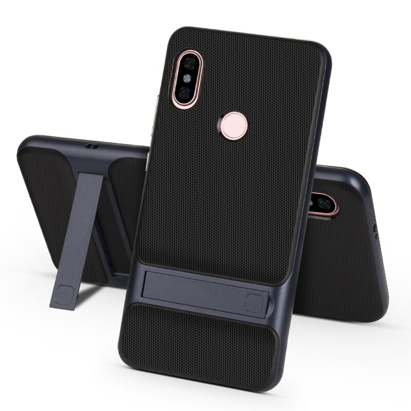 Coque de protection complète pour Xiaomi, compatible modèles Redmi Note 5 Pro, Note 5 Pro, Version globale, avec béquille arrière: Redmi Note 5 / Royce Navy