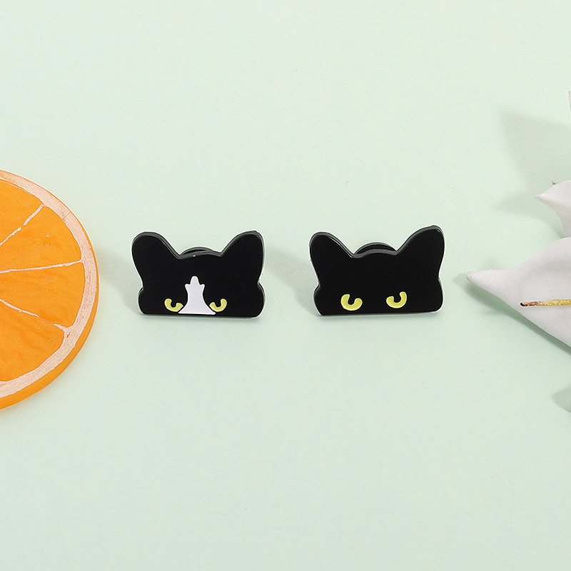 Kleine Zwarte Kat Patch Broche Pin Kleding Tassen Badge Metalen Broches voor Schoenen Badges Applique voor DIY Kleding