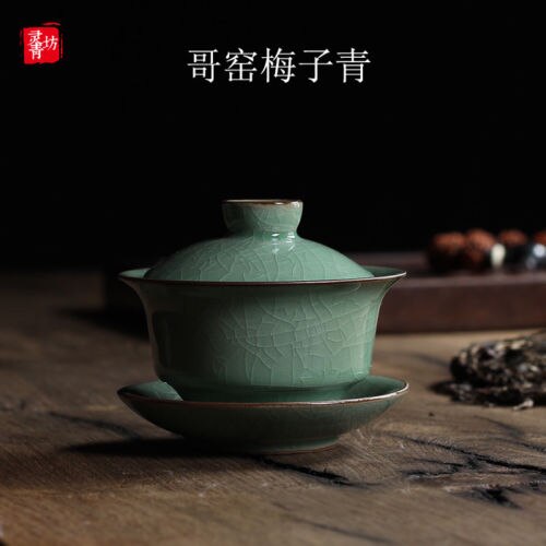 [storhet] longquan celadon porslin gaiwan kina tekoppar knastrig glasyr tekanna drinkware 150ml: C