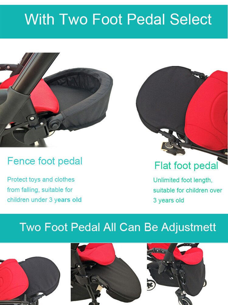 Accesorios de cochecito de bebé, reposapiés extensible ajustable para Bugaboo Bee 5 Bee 3