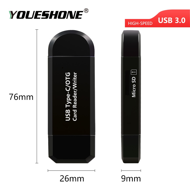 Typ-c-lesegerät und usb 3 in 1 otg-kartenleser, micro-sd-usb 3.0 -hochgeschwindigkeits-universal-otg-tf/sd-adapter für computer-erweiterungsheader