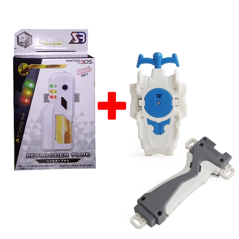 SB Beylogger per Beyblades Burst Parts con lampeggiante colorato e suono assemblare con lanciatore di cavi unidirezionali giocattoli per bambini: B77 with white