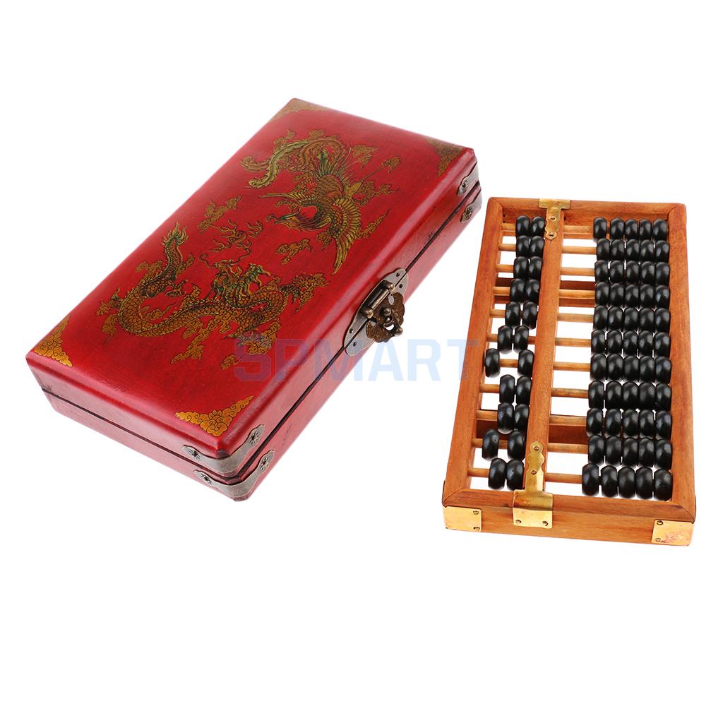 11 Kolom Vintage Houten Kraal Rekenen Abacus Berekenen Tool Met Doos Collectible