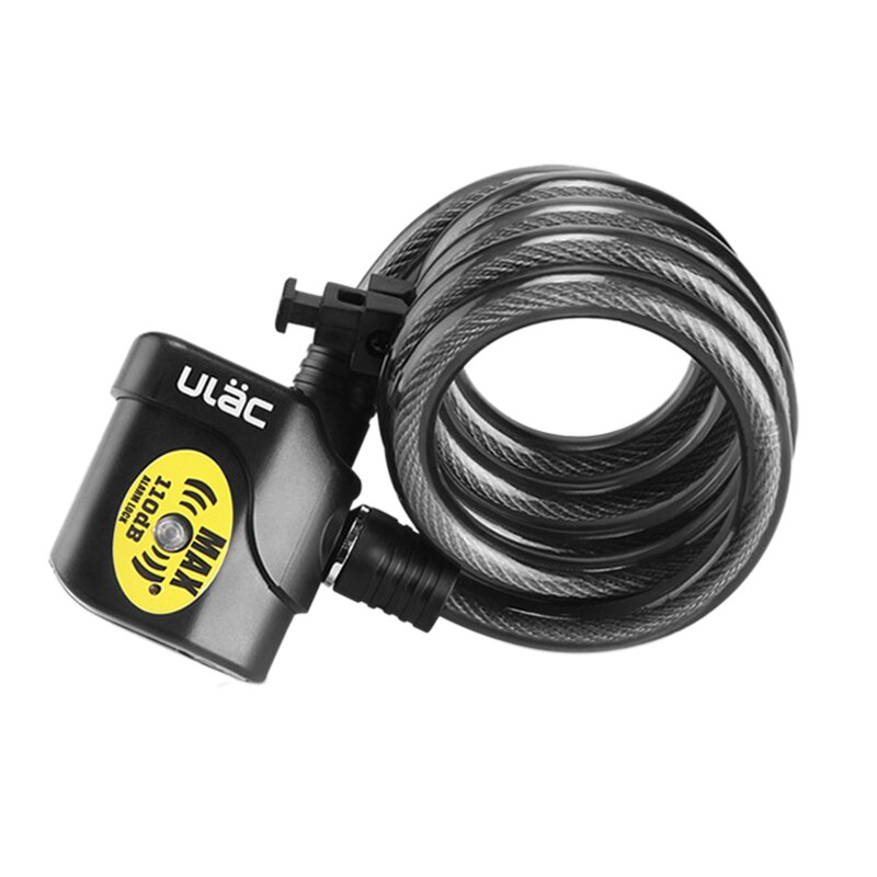 Ulac Fietsslot Fiets Elektronische Alarm Lock Fietsen 110Db Luid Kabel Mtb Fiets Anti-Diefstal Sloten Racefiets Veilig draad Sloten: Default Title