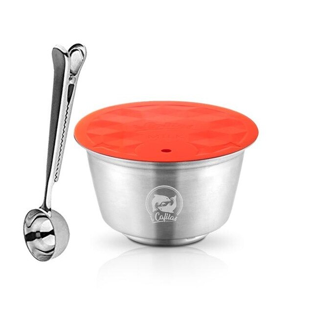 Rostfri metall rostbar dolce gusto mjölkskum kapsel passar för nescafe med filter mjölkslagare maskin automatisk mjölkslagare: Ljusgrön