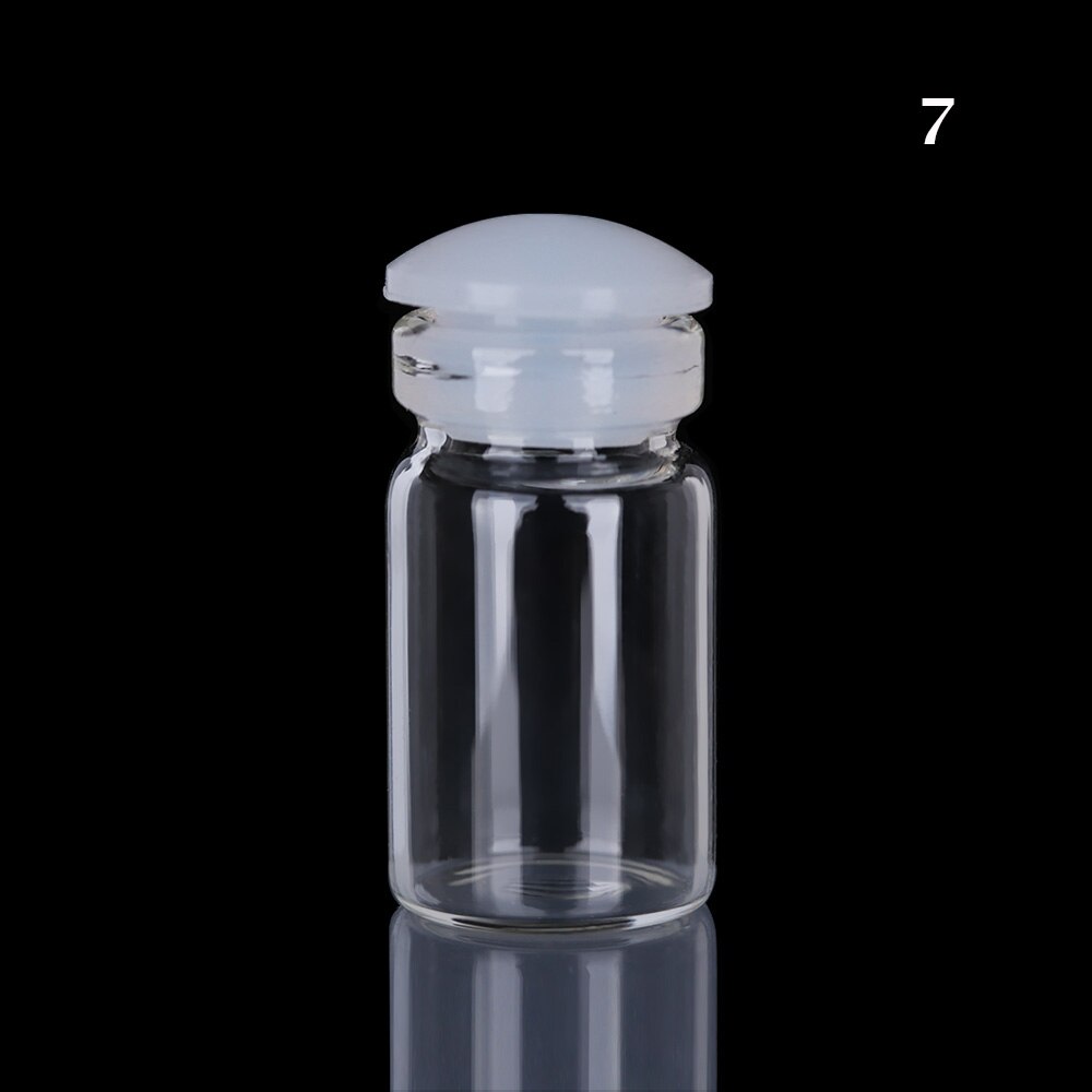 Frascos de cristal con adornos para botella de derrape, botellas de deseos de arcoíris, tapón de corcho, decoración, contenedores DIY, 5 uds.: 7