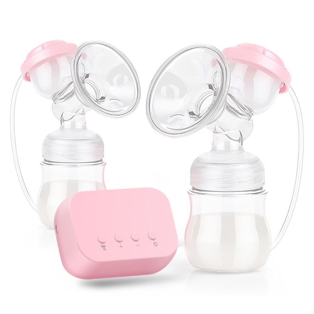 Smart Elektrische Baby Borstkolf Borstvoeding Melk Fles Baby Borstvoeding Usb Massage Melkmachine Tepel Zuig Mar16: Pink