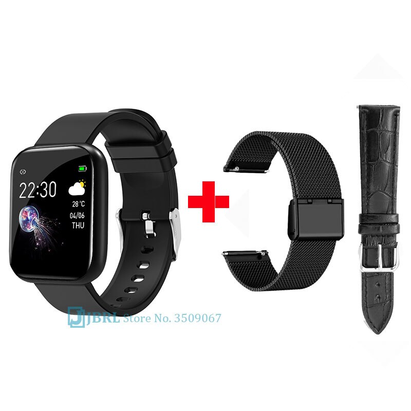 Digital klocka dam män vattentät bluetooth led elektronik klocka för kvinnor män full touch armbandsur sport dam klockor timme: I5s lägg till rem 7
