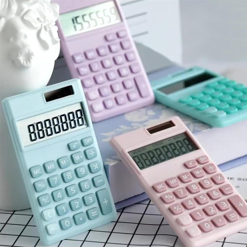 School Student Calculator Solar Powered Calculator Office Working Supply