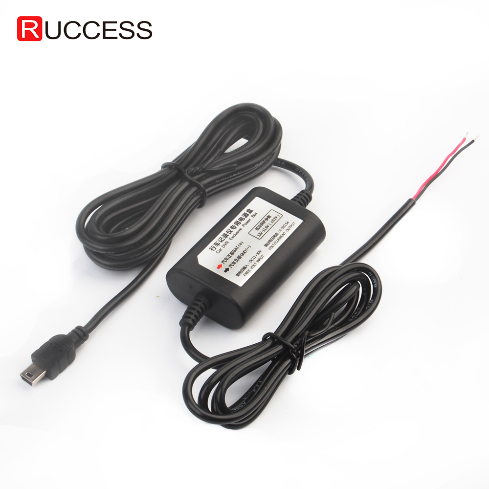 Ruccess Harde Draad Kit Mini Micro Usb 12V Naar 5V 2.5A Auto Adapter Dvr Oplaadkabel Hardwire kit Voor Xiaomi/70mai/Dash Cam