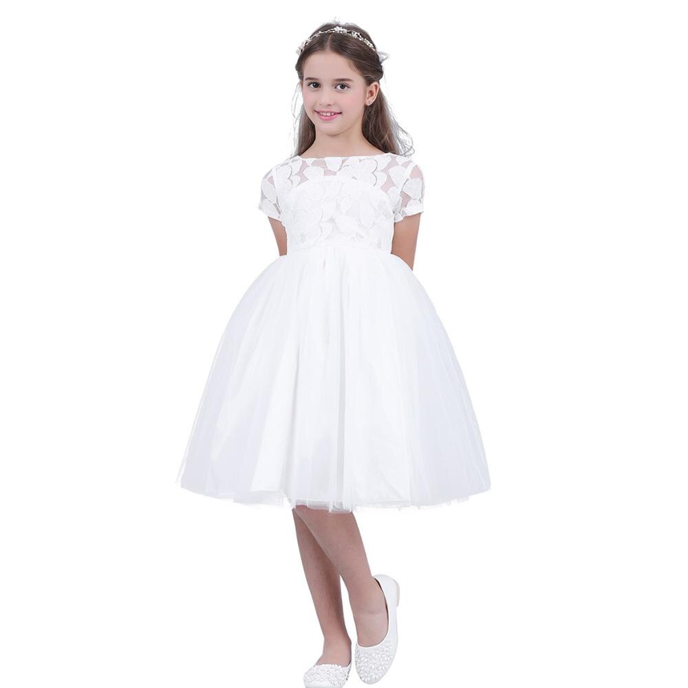 Iiniim Kinder Kleider für Mädchen Weiß Vestido de festa Prom Kleid Kleinkind Prinzessin kinder Hohl Herz Kleid für Abend party: 12