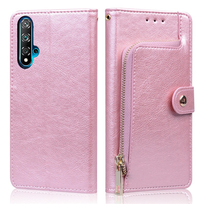 Voor huawei nova 5t hoesje zachte siliconen luxe leren portemonnee flip case voor coque huawei nova 5t yal -l21 telefoonhoesjes funda