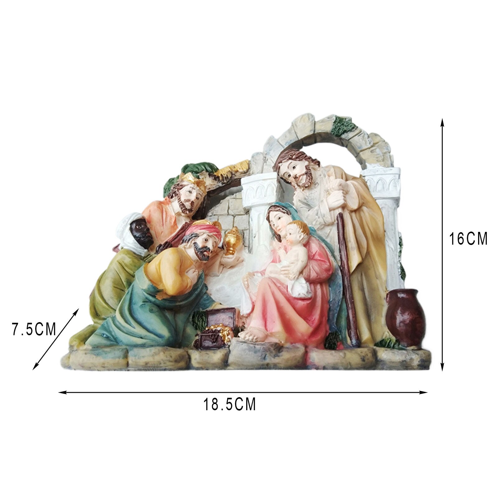 4 # Kerststal Ornament Heerlijke Verbazingwekkende Hars Standbeeld Van De Maagd Maria Van De Kerststal Kribbe Religieuze Serie Home Decoratie