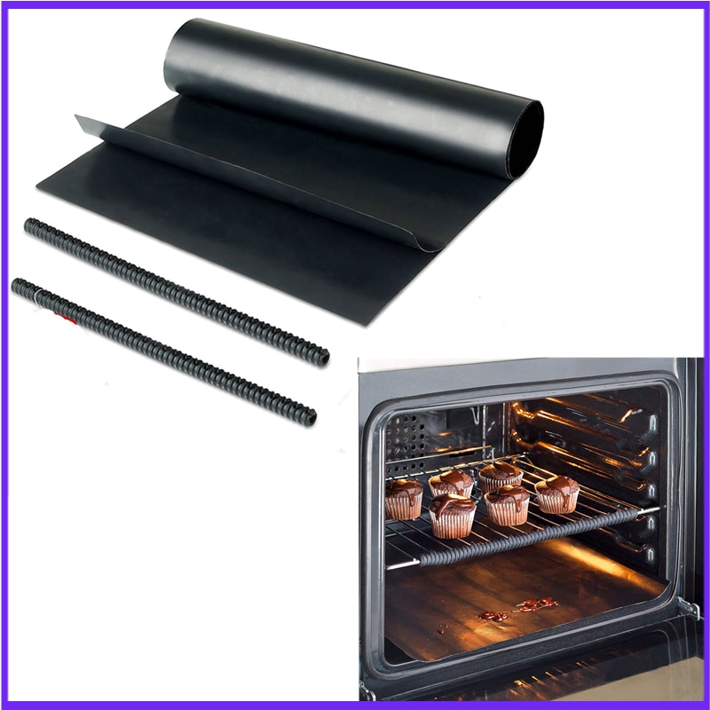 Oven Protector Set: 2 x Grote Non Stick Oven Liner + 2 Oven Rack Guards Bakken Spill Matten