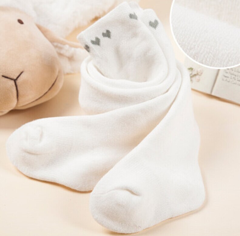 Baby leggings Stocking Girl Kids Cotton Solid Season Warm Socks Mesh Children Kids Girls Cotton Socks 0-24M: White / 12M