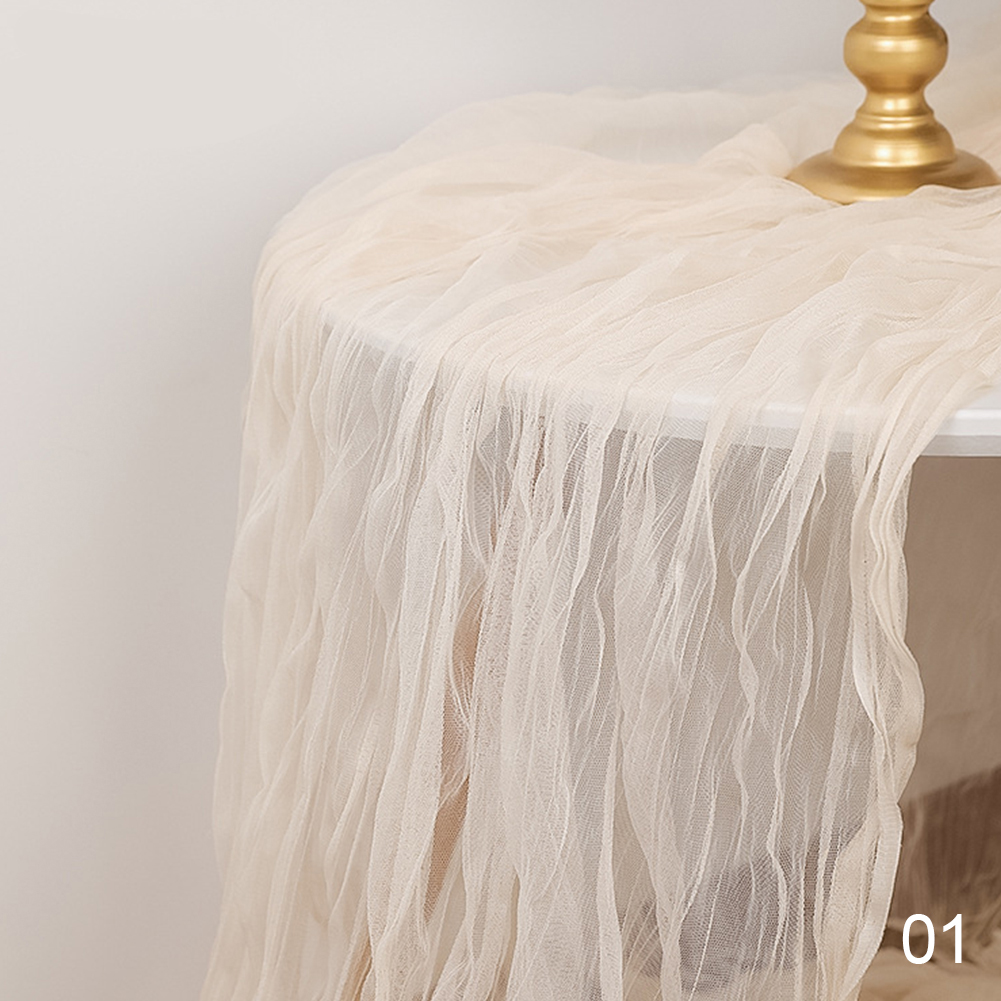 Verfrommeld Fotografie Achtergronden Tule Gaas Achtergrond Studio Foto Fotografie Video Stilleven Schieten Props Home Decor Shoot Prop: 1x1.5m / Beige White