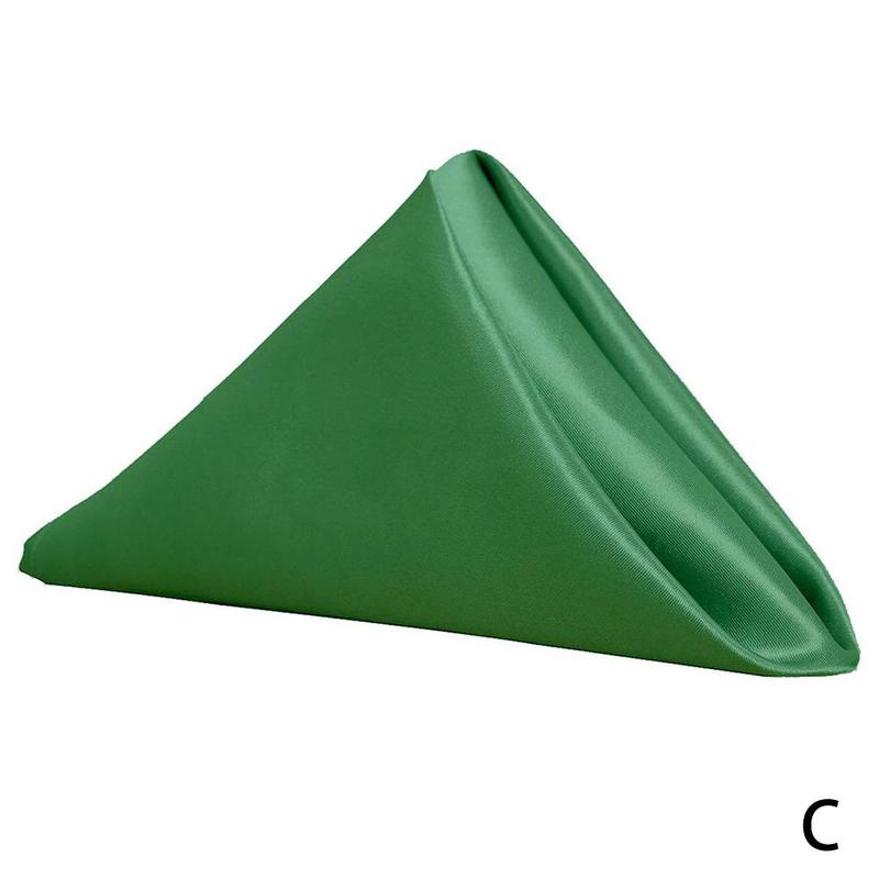 1pcs Cloth Napkins 12x12 Inches Polyester Table Napkins Restaurant Banquet Dinner Decoration Party Wedding Supplies Decor L2a4: emerald green