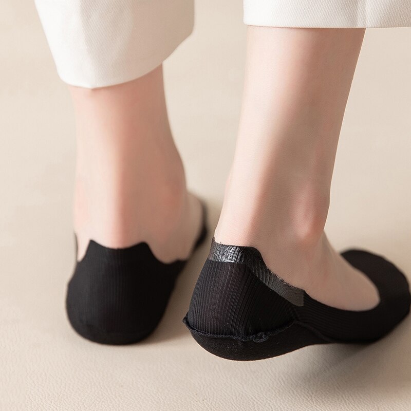 5 paar damessokken zomer ijszijde ademende pantoffels sokken onzichtbare effen kleur naadloze antislip sokken dames comfort