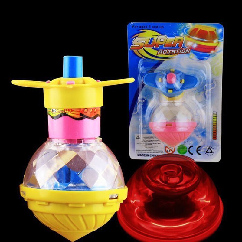 Kinderspeelgoed lichtgevende roterende plastic gyro geen vingertop gyro led verlichting cool buiten binnen jongen meisje leuk speelgoed confrontatie