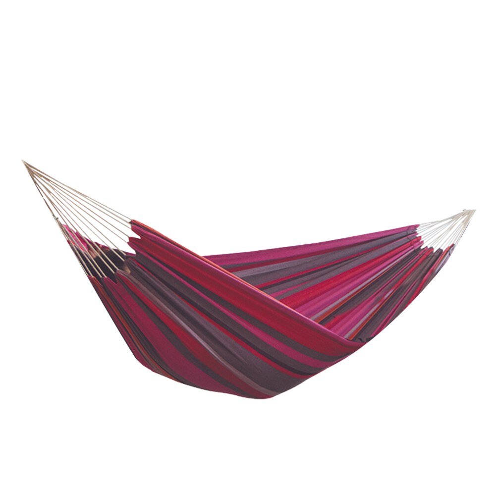Canvas Hammock Thicken Leisure Stripe Double Single People Hanging Swing Bed Outdoor Garden Hammock Hanging Bed for Travel