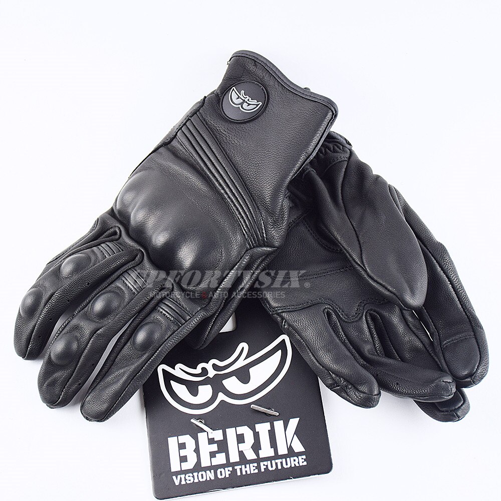 Berik Motorhandschoenen Mannen Touch Screen Lederen Elektrische Fiets Handschoen Fietsen Volledige Vinger Motorbike Moto Bike Motocross Luvas