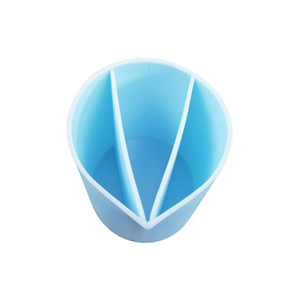 Clear Silicone Epoxy Resin Mixing Cups Distribution Measuring Cup DIY Epoxy Resin Tools For Jewelry Making Handmade Hobby Craft: 3 Holes-blue