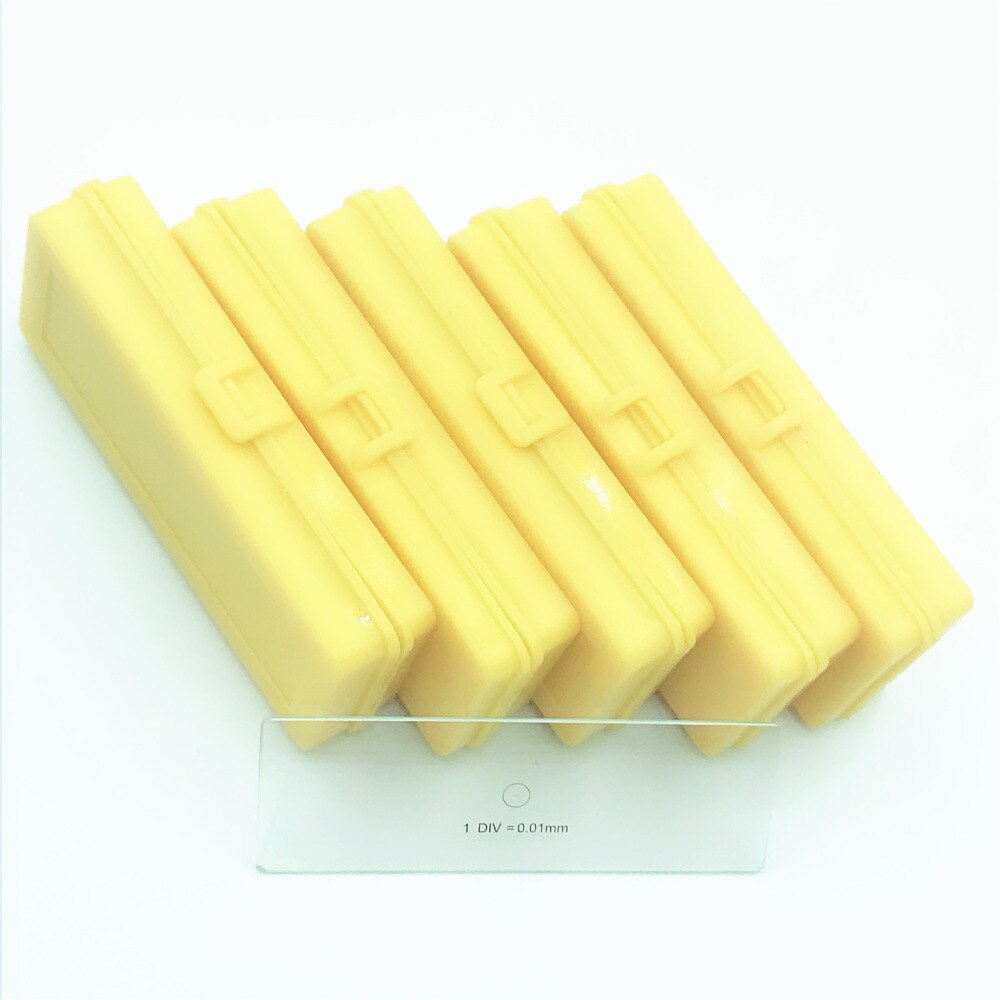 5pcs 0.01mm Microscope Stage Micrometer Calibration Slide Parts Microscopes Measurement Tools