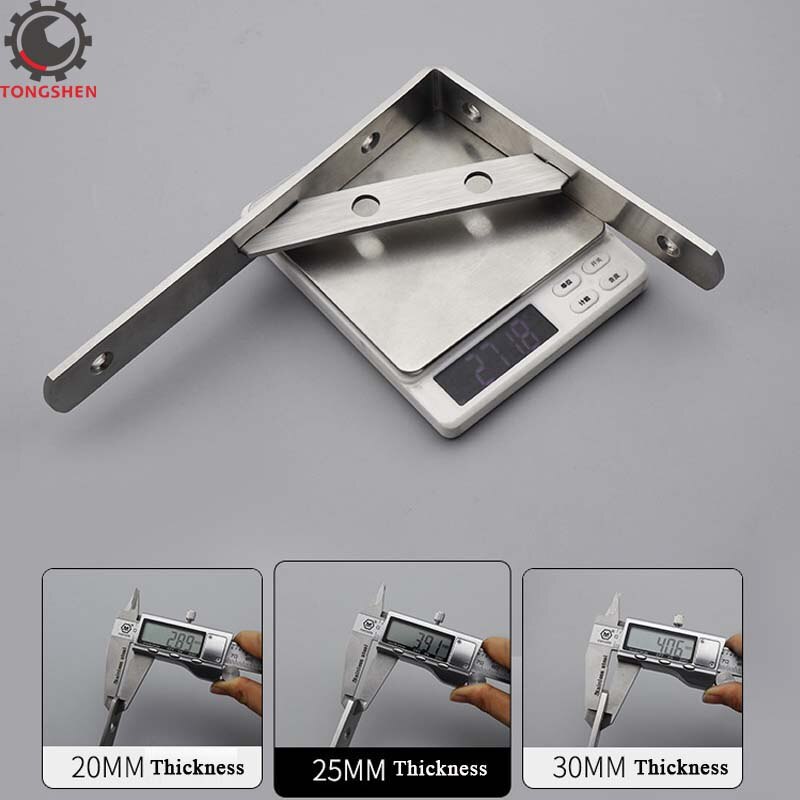 Shelf L Bracket Tripod Triangle Stainless Steel Solid Shelf Support Corner Brace Joint Right Angle Bracket Corner Shelf Support