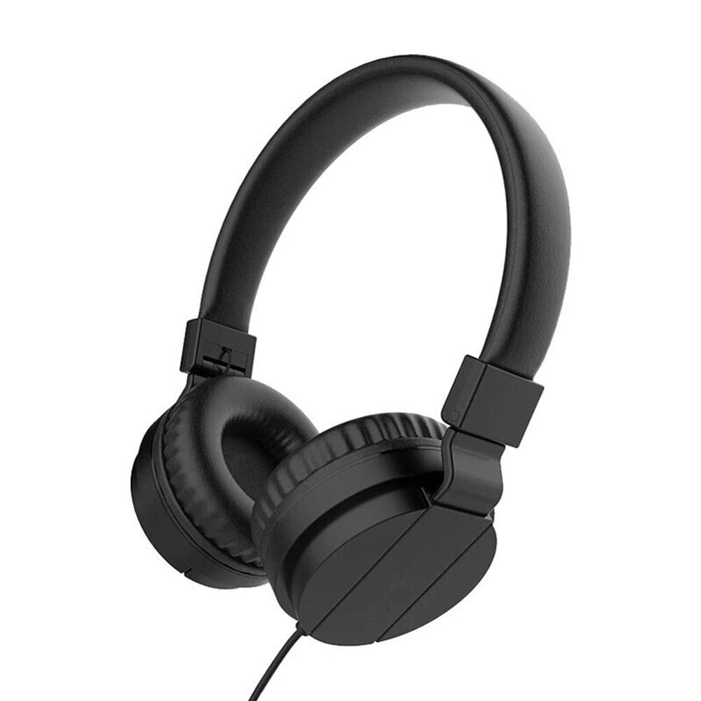 Adjustable Headphone Wired Foldable Portable HiFi Stereo Headset Heavy Bass Gaming Headset with Mic music headset наушники: Black