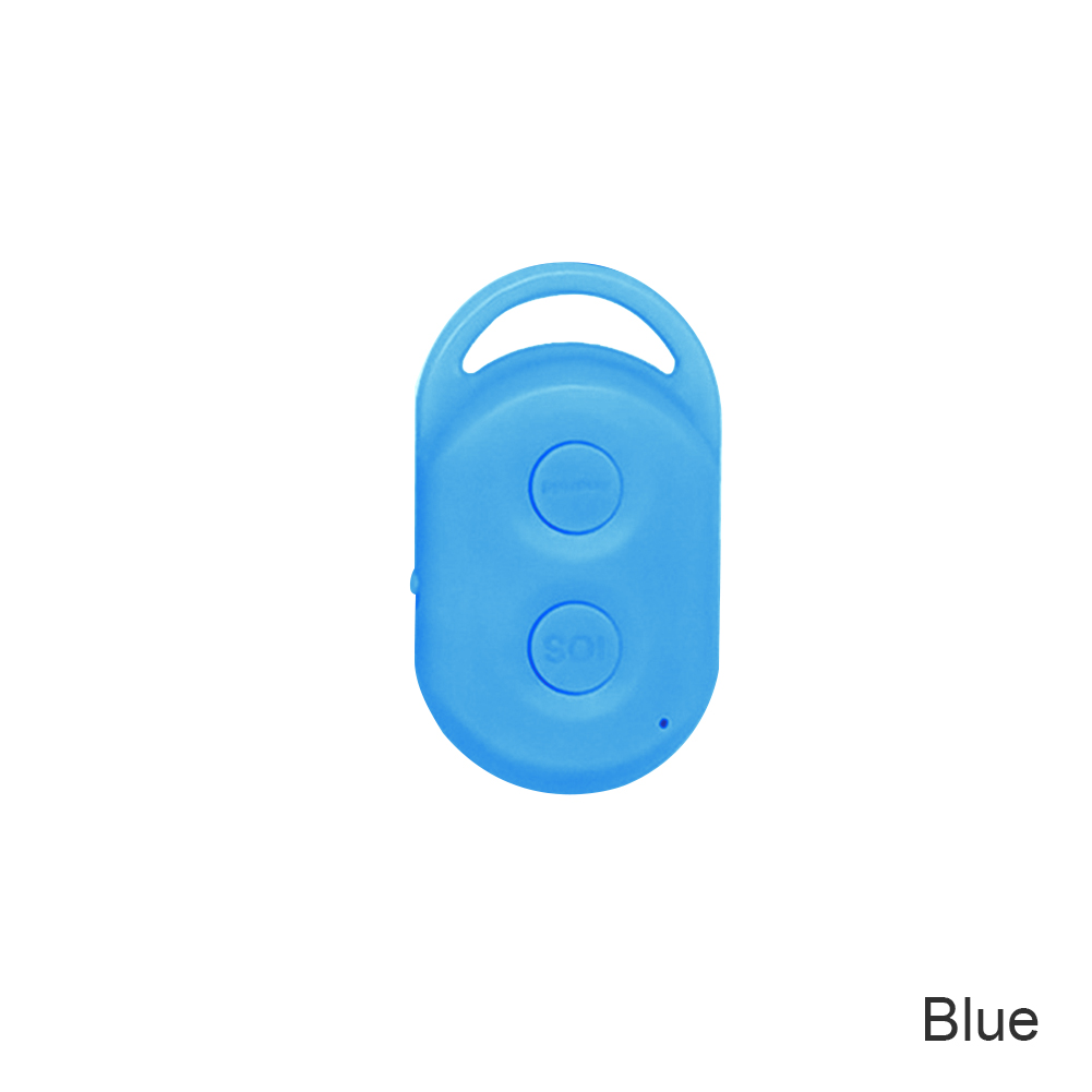 Bluetooth-compatible Mini Remote Controller USB Rechargeable Wireless Dual-button Self-timer Shutter For Smartphone Android IOS: Blue