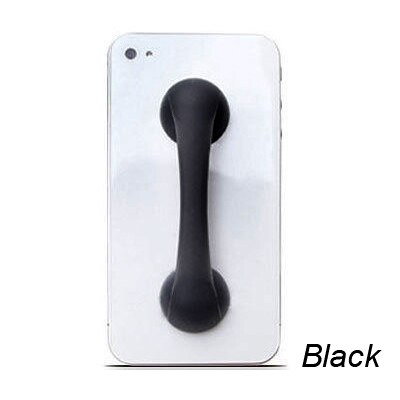 10pcs/lot smartphone single finger Grip, phone handle grip for smartphone accessories Universal Elastic Band Strap: Black