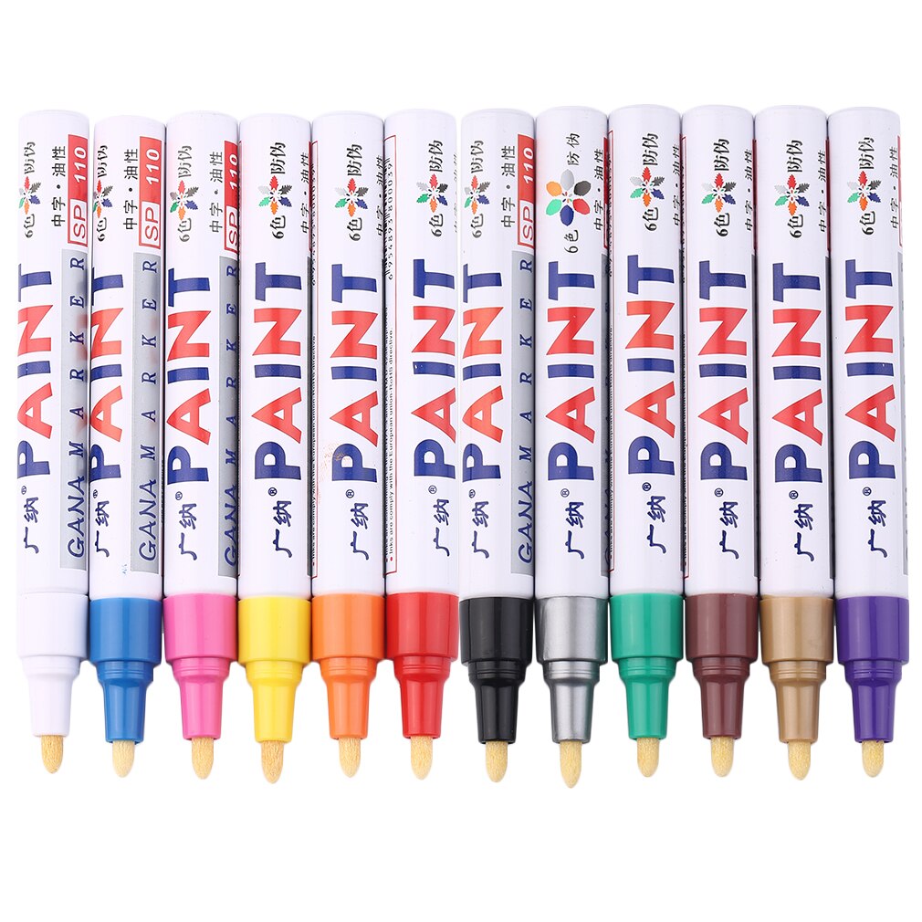 12 st/set outplånlig ritmarkör bokmärke zebra mildliner penna kawaii gel penna highlighter paint oil däck pennor dubbelhuvud