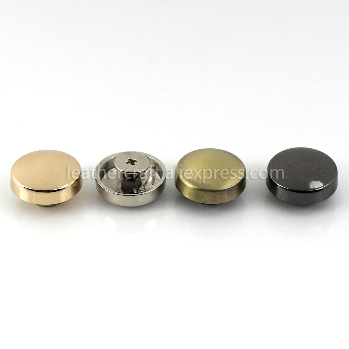 4 Stück Metall-Rundnieten mit Schraubverschluss, Nieten, Nagelbolzen für Kleidungsstücke, Lederhandwerk, Gürteltasche, Geldbörse, Dekoration, Hardware-, 16 mm