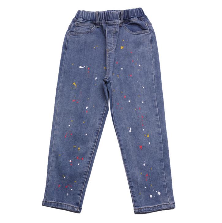 Harem Hosen Mädchen farbe malen Jeans neue frühling kleid westlichen stil chungshan freundlicher modisch lässig hosen harun hosen: 110